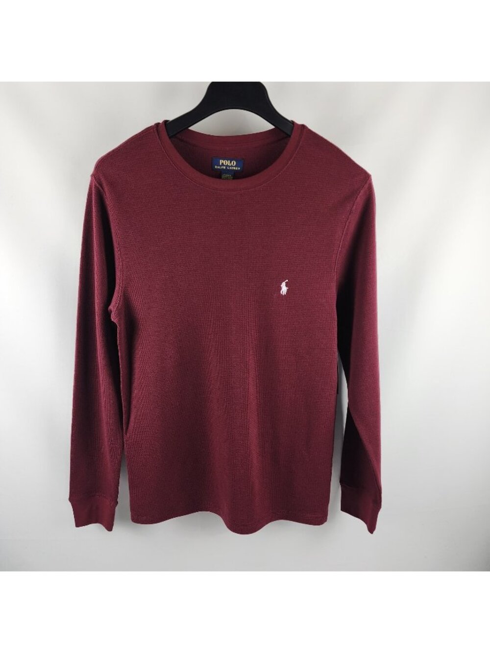 Polo Ralph Lauren Shirt Mens Medium Burgundy Sleepwear Thermal L/S Crewneck NWT